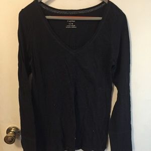 Solid Black Long sleeved tee